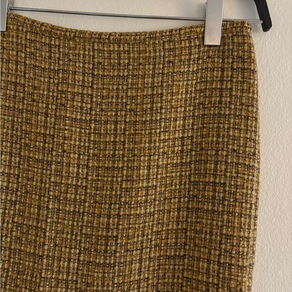 Moda International Soft Brown Wool Blend Pencil Skirt Size 6 - Picture 3 of 7